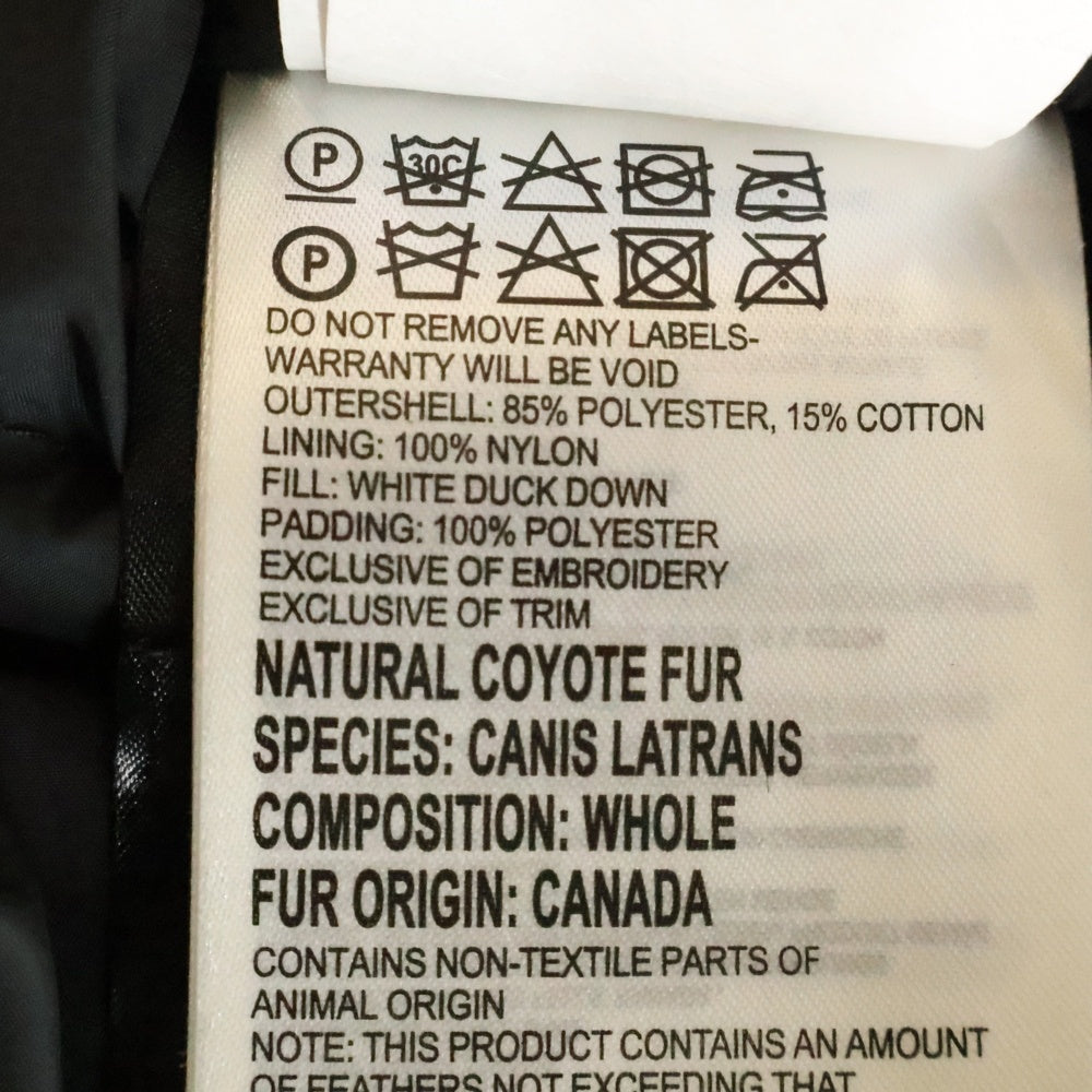 CANADA GOOSE(カナダグース) JASPER PARKA ジャスパー パーカー ファーフーデッド ジップアップ ダウンジャケット ブラック 3438JM