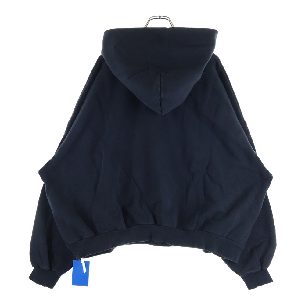 BALENCIAGA(バレンシアガ) 23SS ×adidas LARGE HOODIE OVERSIZED アディダス ロゴプリント オーバーサイズ スウェット プルオーバーパーカー ブラック 712396 TNVA9