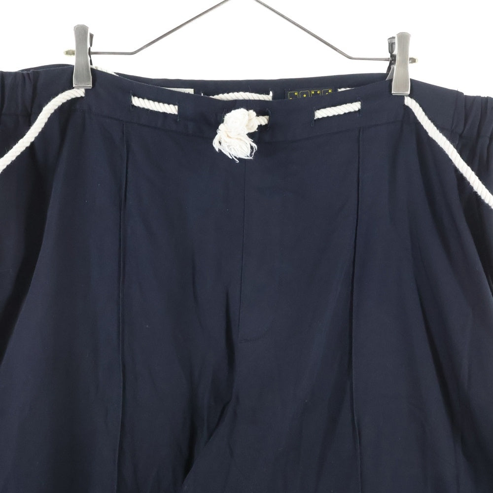 NO BRAND(ノーブランド) ORRS オールズ Sailing Trousers レーヨン混 セイリングトラウザー イージーパンツ ブラック