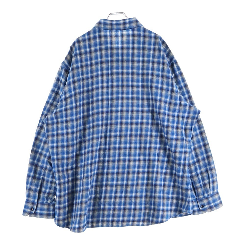 CELINE(セリーヌ) 21SS Loose Shirt In Checked Cotton チェックドコットン ルーズ長袖シャツ ブルー 2C486354M