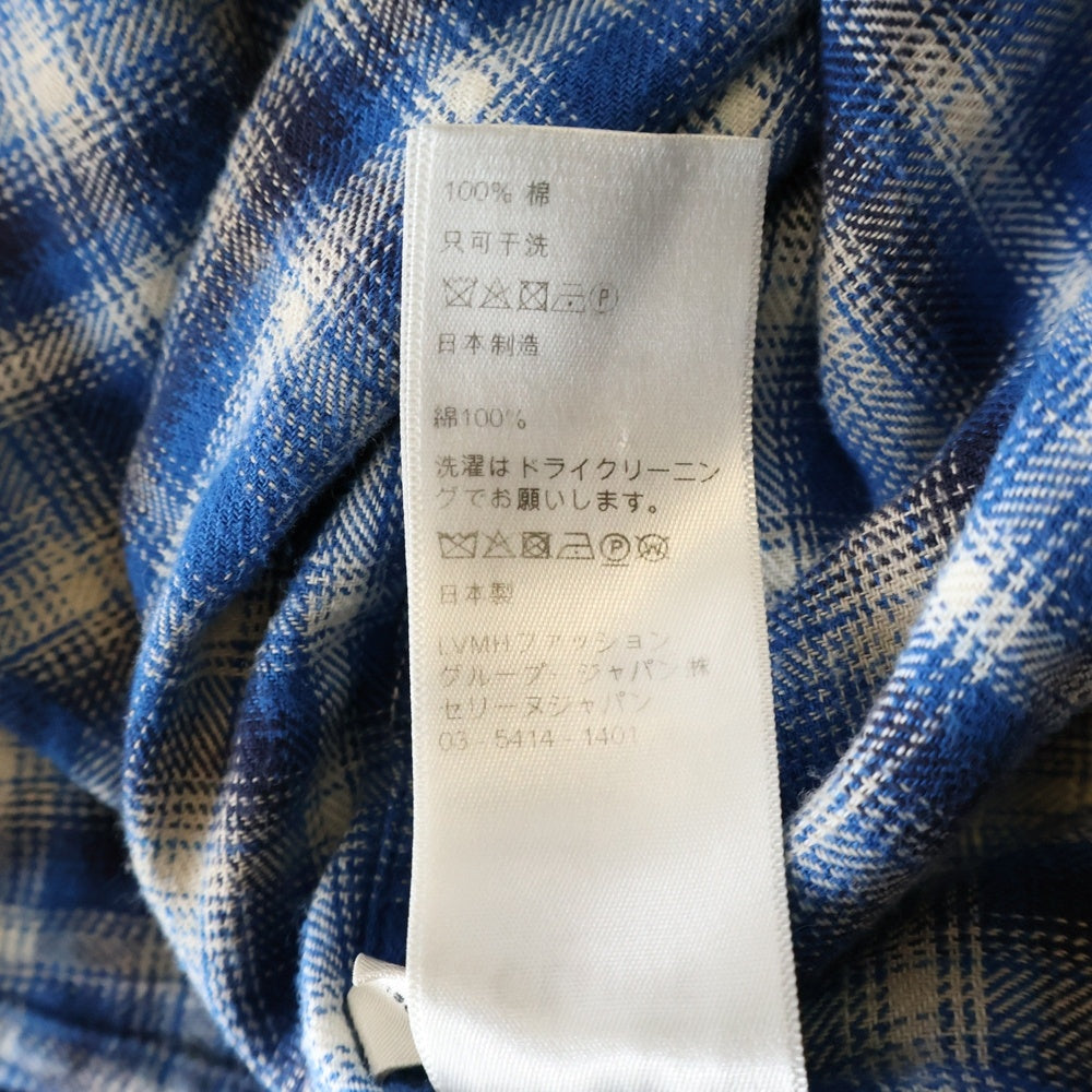 CELINE(セリーヌ) 21SS Loose Shirt In Checked Cotton チェックドコットン ルーズ長袖シャツ ブルー 2C486354M