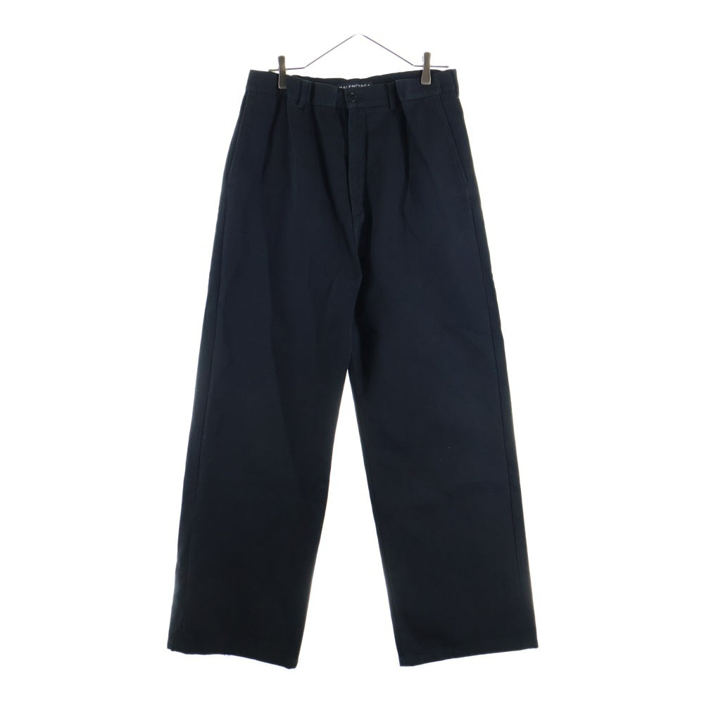 BALENCIAGA(バレンシアガ) 17AW コットン エラスティック ワイドチノパンツ ブラック 485922 TVE15