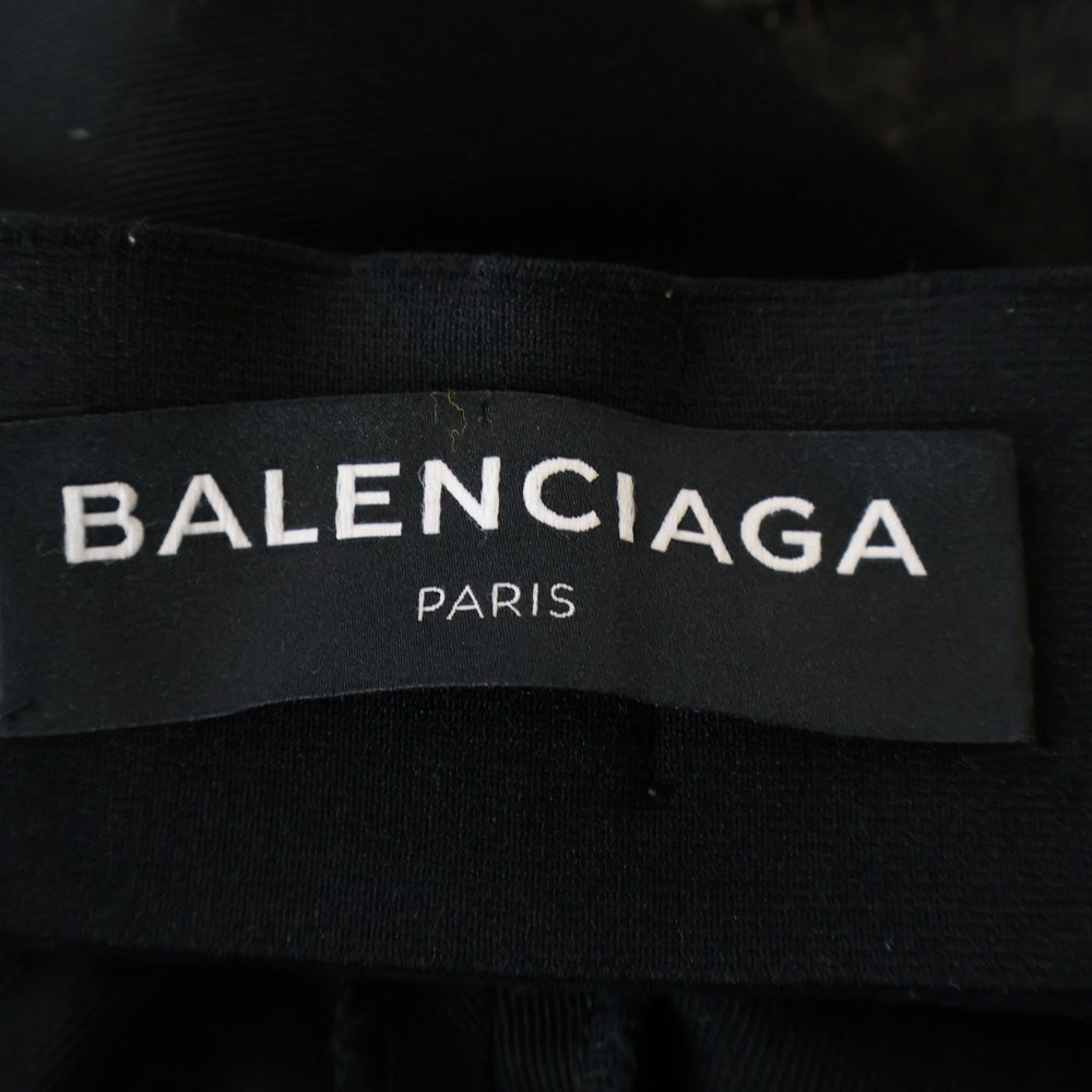 BALENCIAGA(バレンシアガ) 17AW コットン エラスティック ワイドチノパンツ ブラック 485922 TVE15