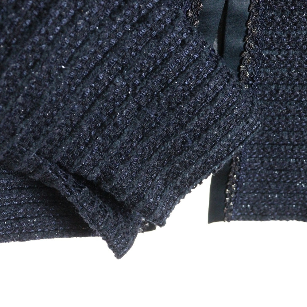 UNTITLED(アンタイトル) ノーカラー ウール ツイードジャケット