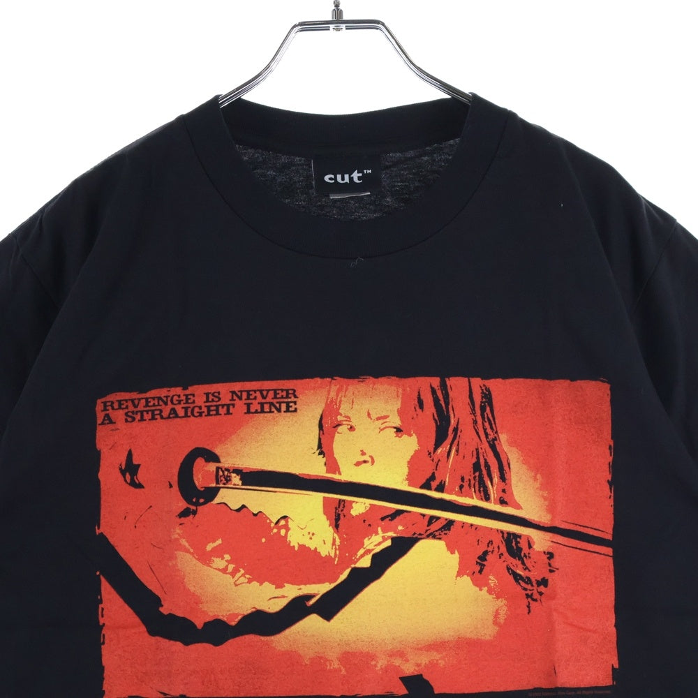 VINTAGE(ヴィンテージ) 00S VINTAGE KILL BILL REVENGE IS NEVER A STRAIGHT LINE 2003 CUT キルビル リベンジイズネヴァーアストレイトライン 両面プリント ムービー半袖Tシャツ