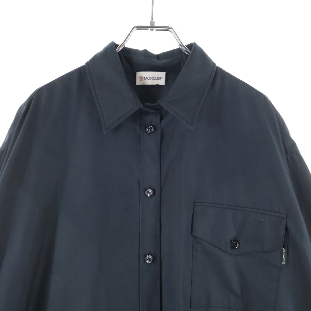 MONCLER(モンクレール) 20AW ABITO アビト サイドプリーツ ポリエステル シャツワンピース ブラック レディース F20932G70400 C0382