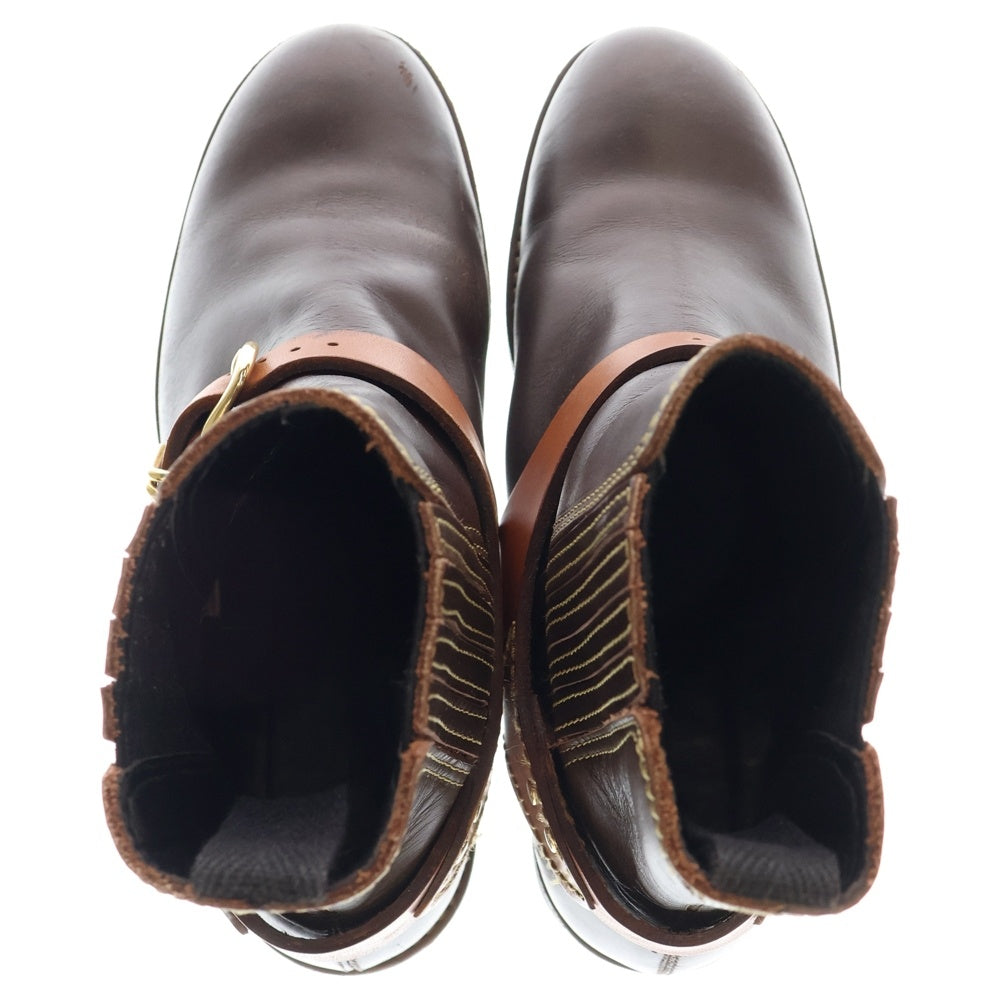 KADOYA(カドヤ) RIDE CHELSEA ライドチェルシー サイドゴア レザー ブーツ ブラウン レディース