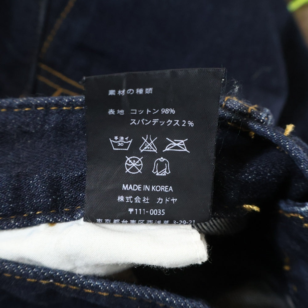 KADOYA(カドヤ) バイカー デニム パンツ インディゴ レディース