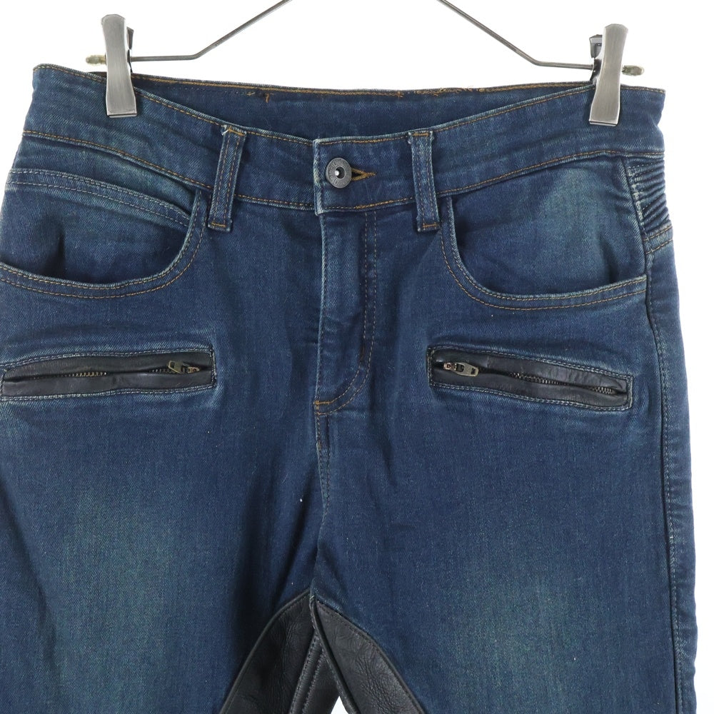 KADOYA(カドヤ) バイカー デニム パンツ インディゴ レディース