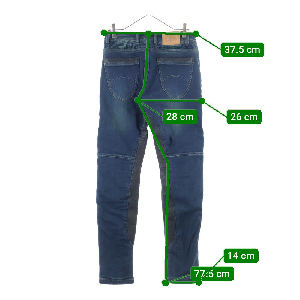 KADOYA(カドヤ) バイカー デニム パンツ インディゴ レディース