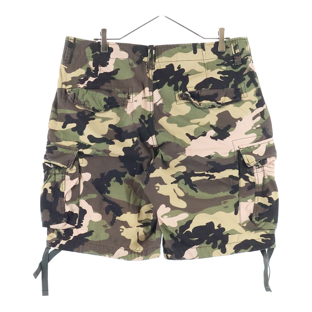 ICE CREAM(アイスクリーム) Rich Shorts in Camo カモ柄 ロゴワッペン ショートパンツ ハーフパンツ カーキ 401-4106