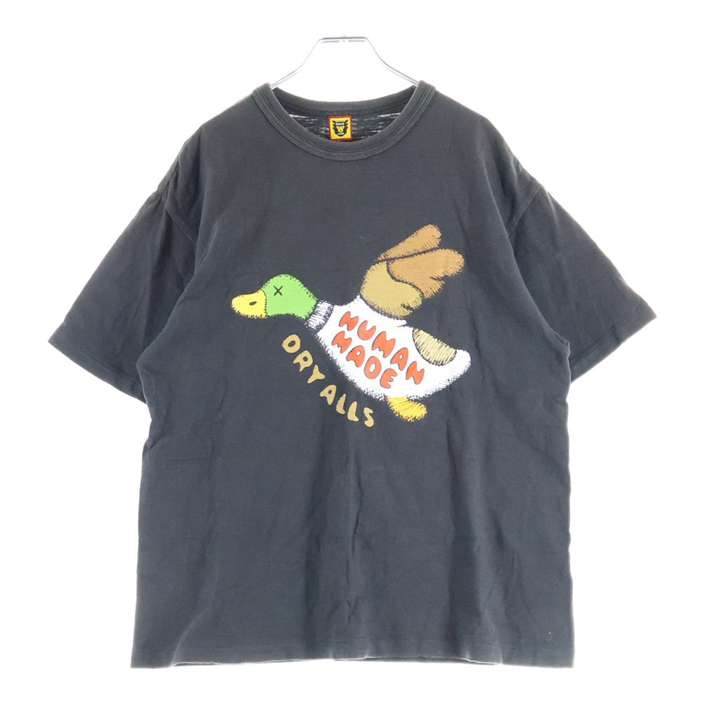 HUMAN MADE(ヒューマンメイド) ×KAWS #2 T-SHIRT カウズ フロントプリント 半袖Tシャツ カットソー ブラック