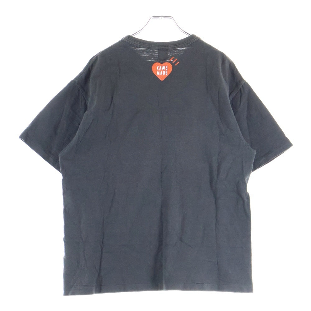 HUMAN MADE(ヒューマンメイド) ×KAWS #2 T-SHIRT カウズ フロントプリント 半袖Tシャツ カットソー ブラック