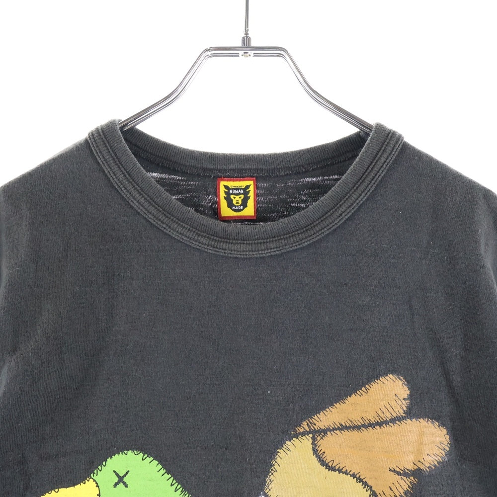 HUMAN MADE(ヒューマンメイド) ×KAWS #2 T-SHIRT カウズ フロントプリント 半袖Tシャツ カットソー ブラック