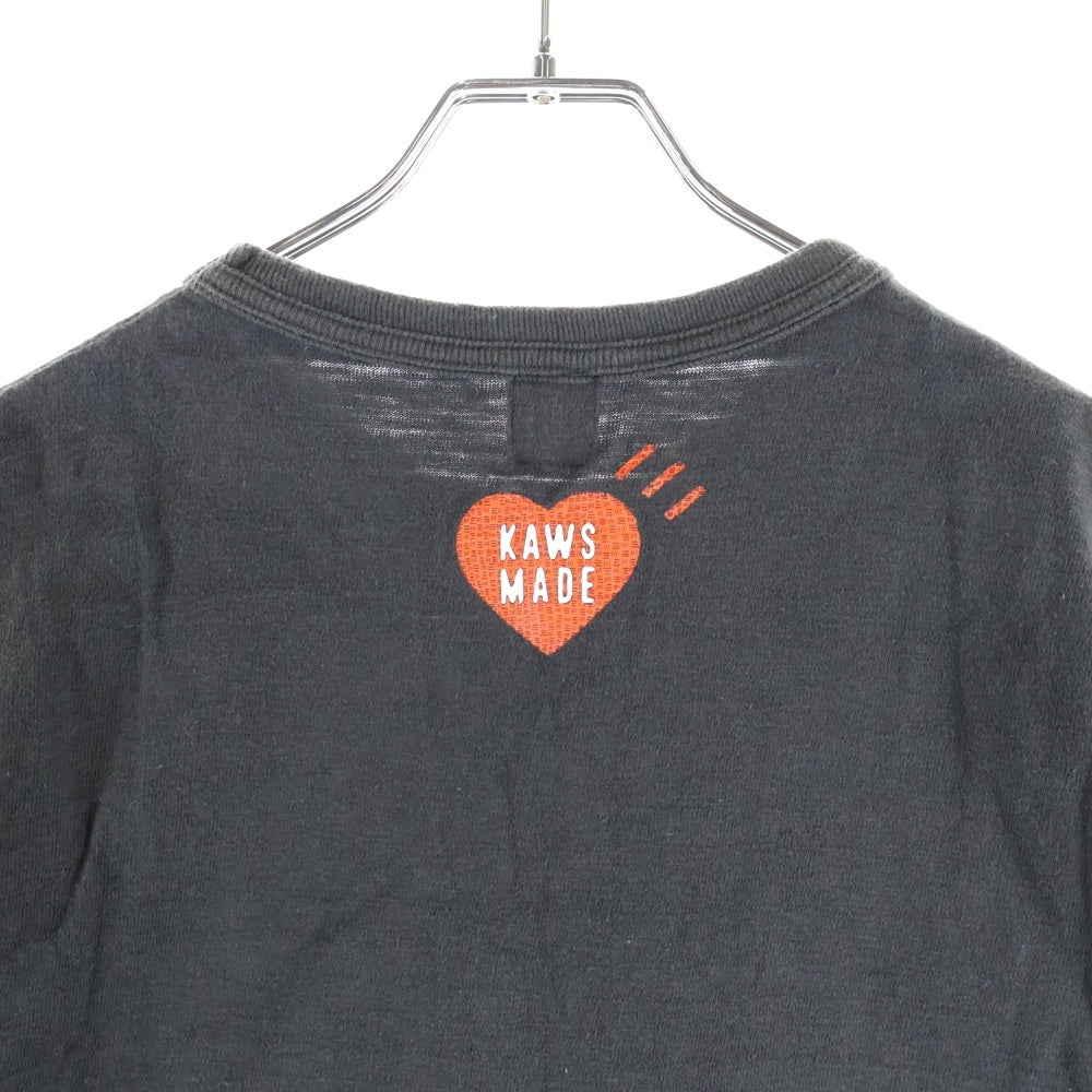 HUMAN MADE(ヒューマンメイド) ×KAWS #2 T-SHIRT カウズ フロントプリント 半袖Tシャツ カットソー ブラック