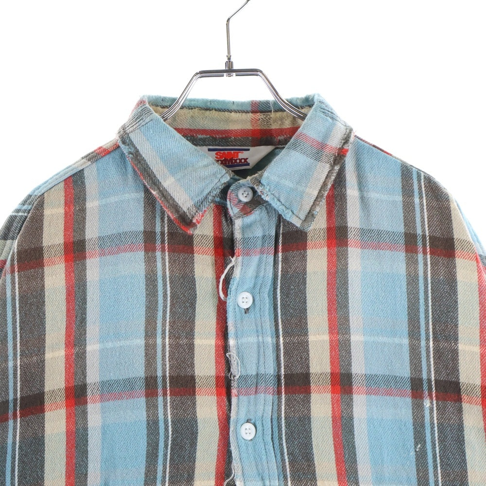 SAINT MICHAEL(セントマイケル) FLANNEL SHIRT CHECK BLUE フランネル