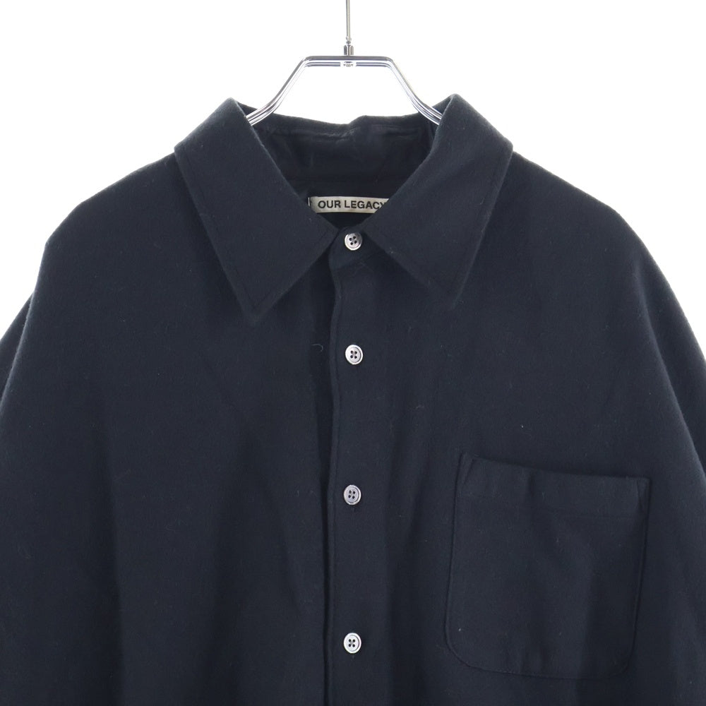 OUR LEGACY(アワーレガシー) BORROWED SHIRT ボロウドシャツ ウールカシミヤ ブラック
