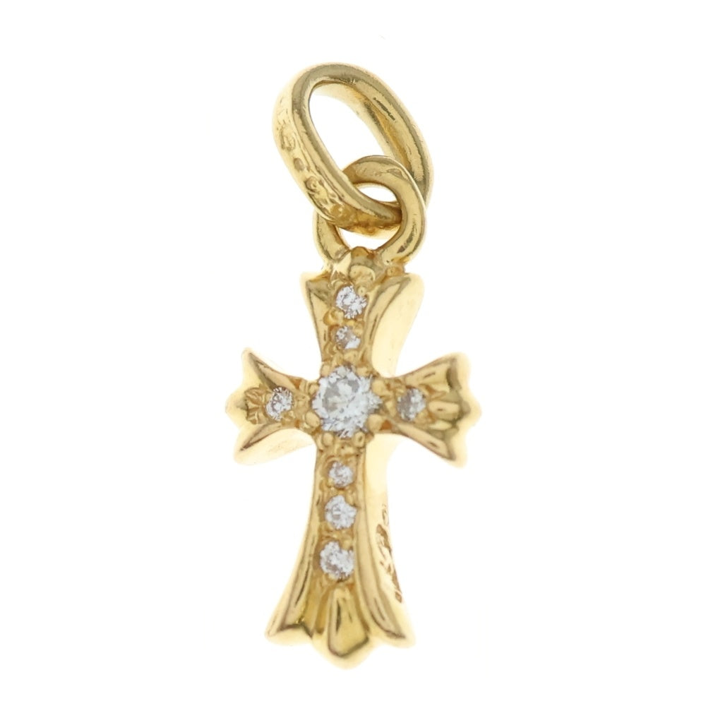 CHROME HEARTS(クロムハーツ) 22K CRS BBYFAT P/DIA ベイビーファットクロス PAVEダイヤ ペンダントトップ ゴールド BCA035