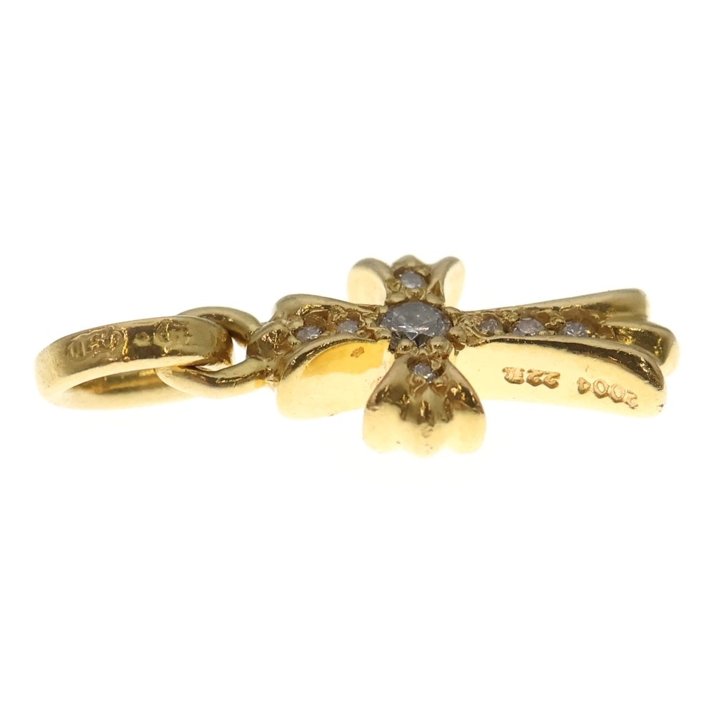 CHROME HEARTS(クロムハーツ) 22K CRS BBYFAT P/DIA ベイビーファットクロス PAVEダイヤ ペンダントトップ ゴールド BCA035