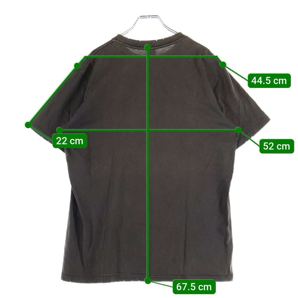 NUMBER (N)INE(ナンバーナイン) 04SS ARCHIVE DREAM BABY DREAM ドリーム期 ドリームベイビードリーム スカルプリント クルーネック 半袖Tシャツ カットソー ブラウン アーカイブ