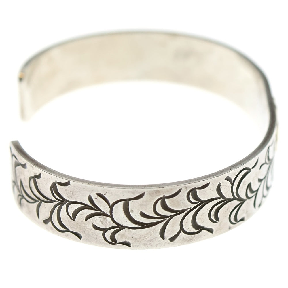 TADY & KING(タディアンドキング) アラベスク 平打ちバングル K18 ロングホーンメタル シルバー/ゴールド