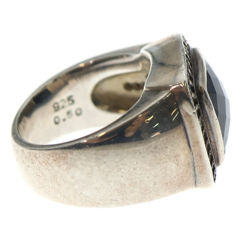 Justin Davis(ジャスティンデイヴィス) M.TS ダイヤモンドトップ リング シルバー/ブラック SRJ152