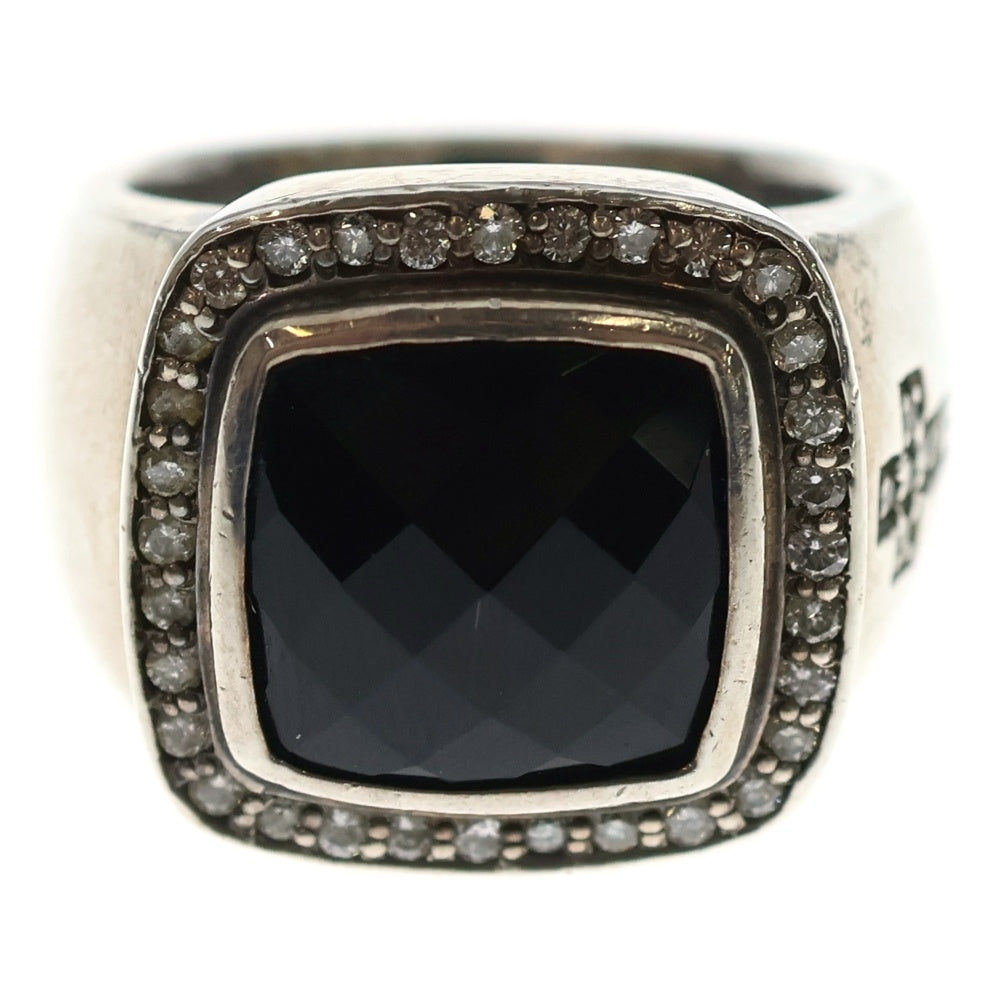 Justin Davis(ジャスティンデイヴィス) M.TS ダイヤモンドトップ リング シルバー/ブラック SRJ152