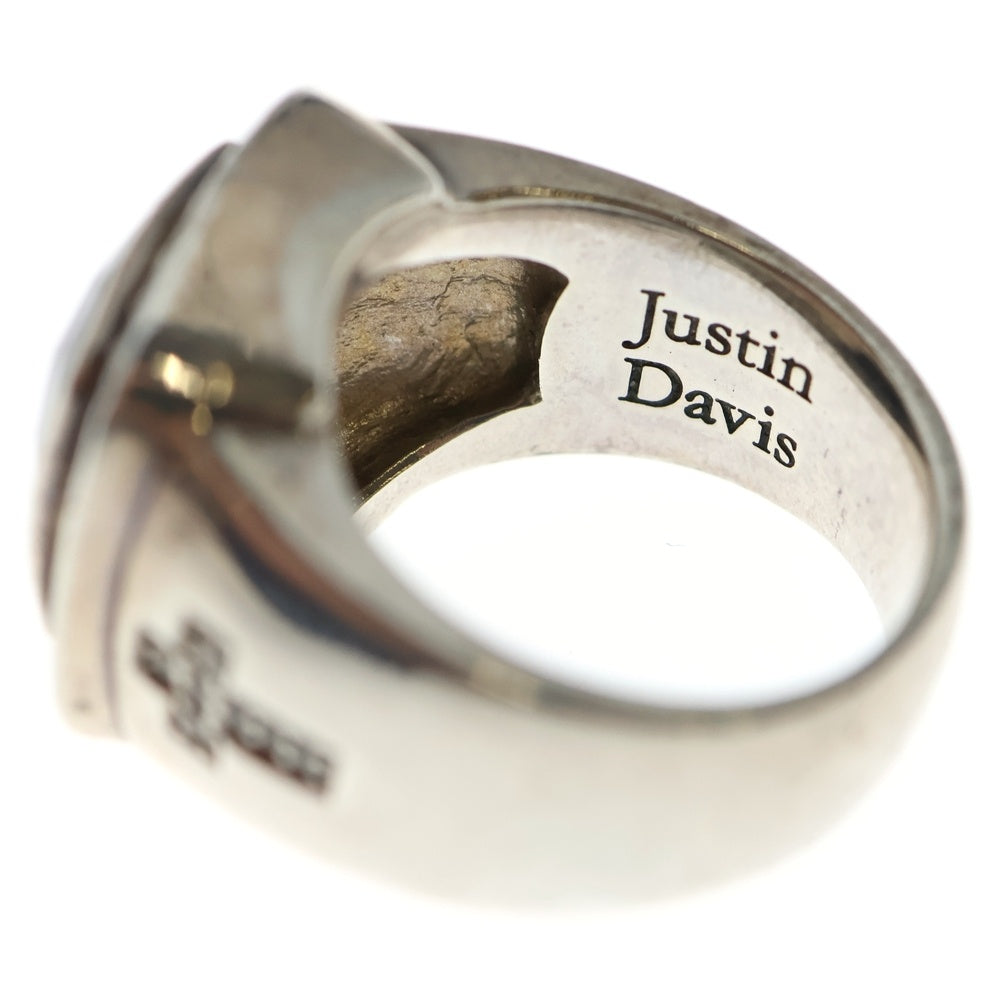 Justin Davis(ジャスティンデイヴィス) M.TS ダイヤモンドトップ リング シルバー/ブラック SRJ152