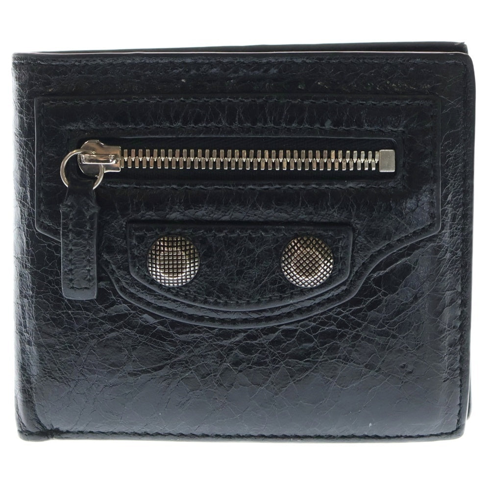 BALENCIAGA(バレンシアガ) Le Cagole ル カゴール レザー ウォレト 二つ折り財布 ブラック 764829