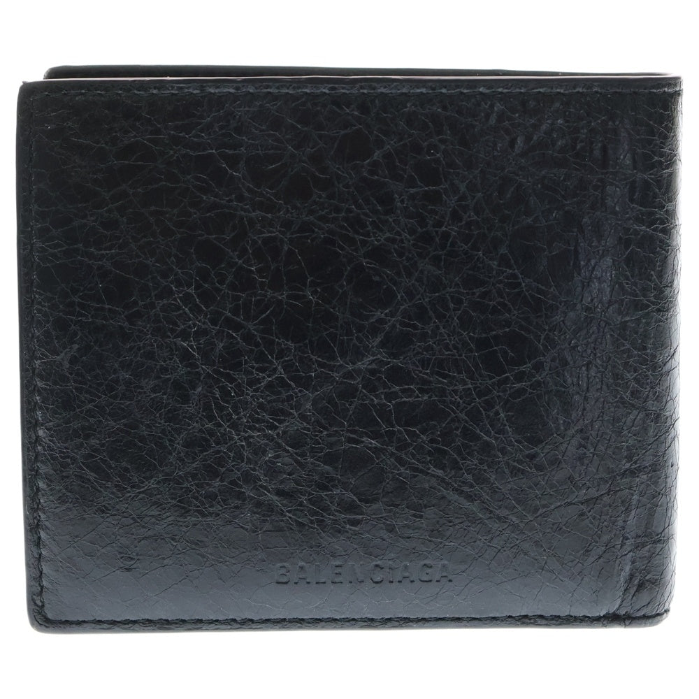 【美品】BALENCIAGA LE CAGORE ブラック 二つ折り財布 メンズ BALENCIAGA(バレンシアガ) Le Cagole ル カゴール レザー ウォレト 二