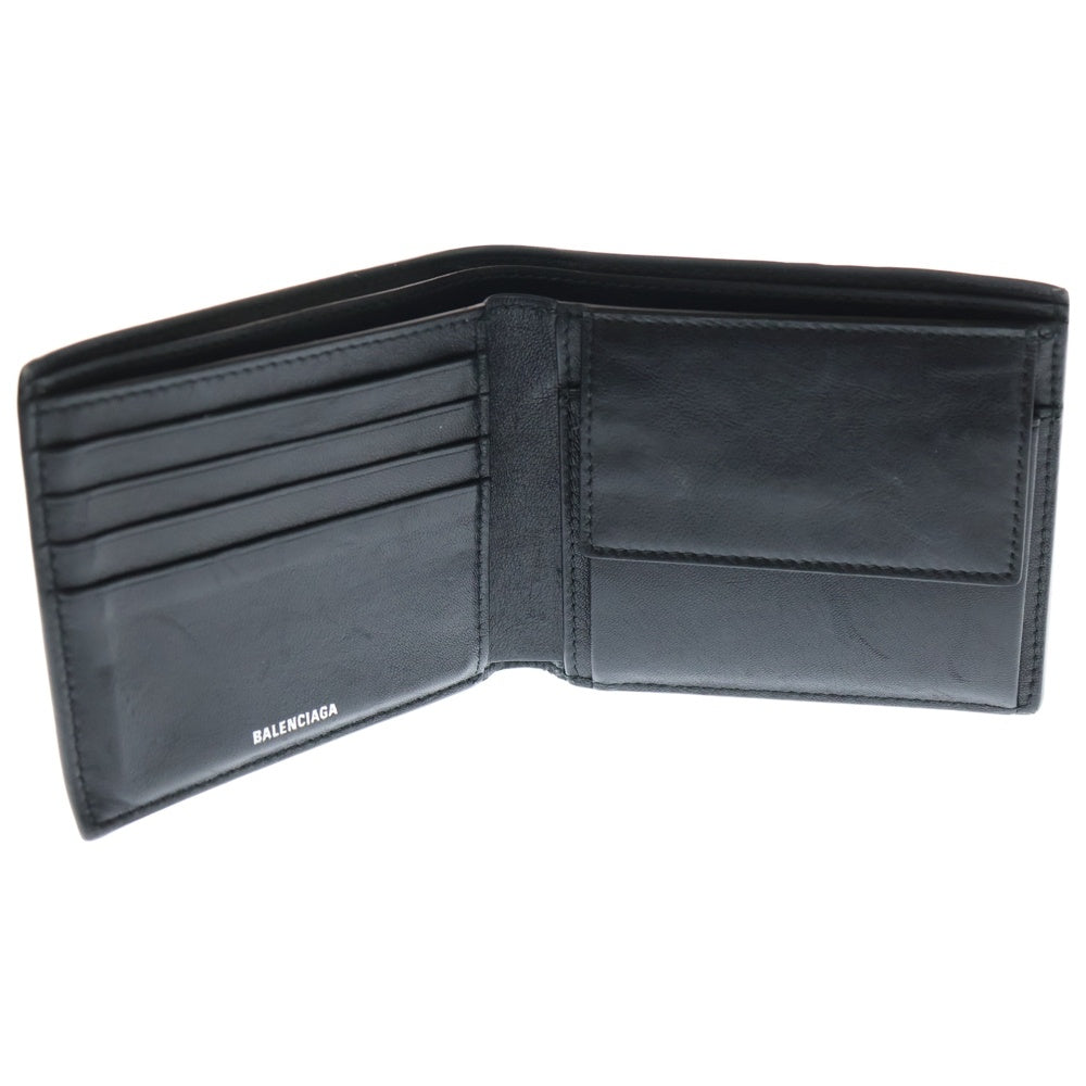 BALENCIAGA(バレンシアガ) Le Cagole ル カゴール レザー ウォレト 二つ折り財布 ブラック 764829