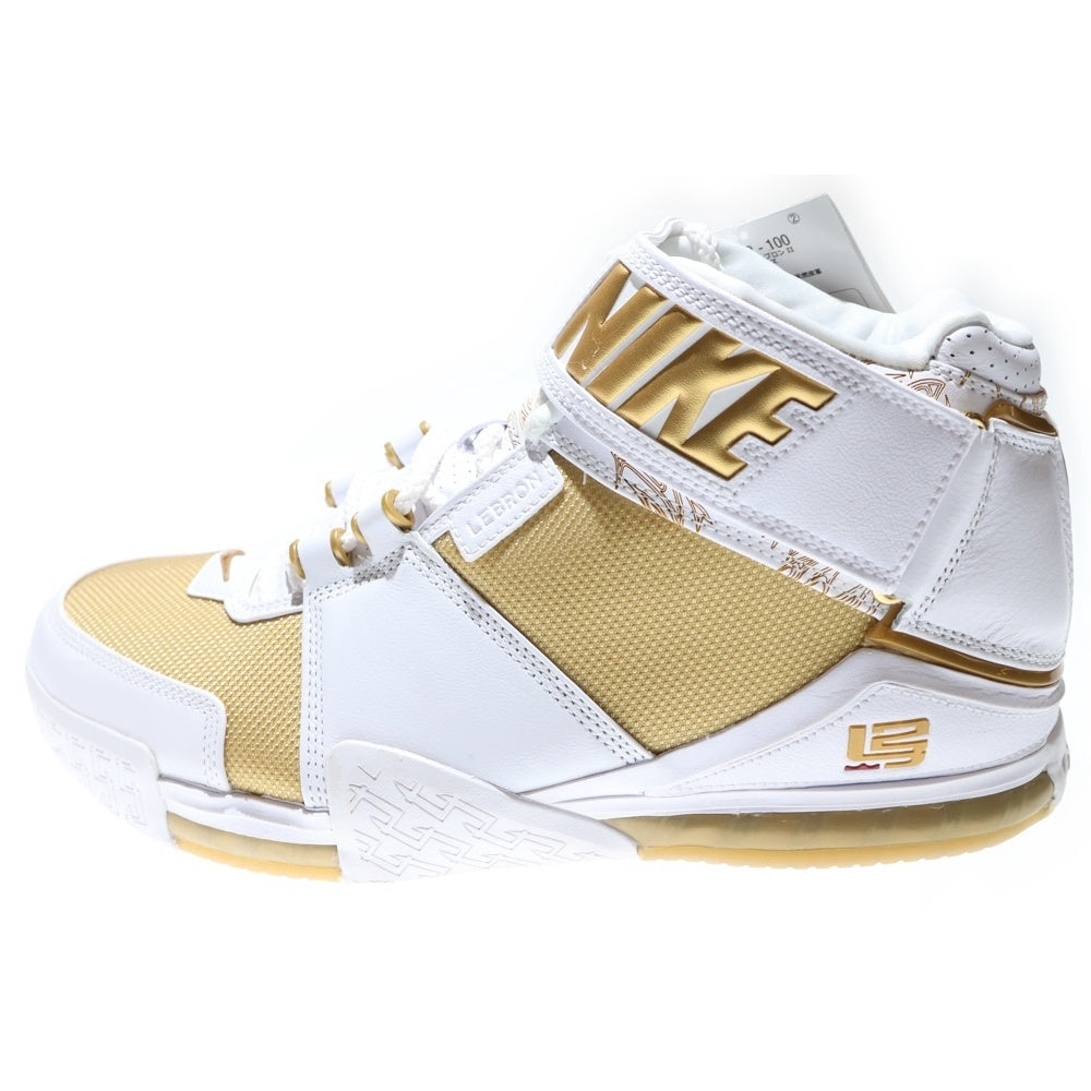NIKE(ナイキ) ZOOM LEBRON 2 METALLIC GOLD/WHITE ズーム レブロン メタリック ゴールド ホワイト レースアップ ハイカットスニーカー US11/29cm DJ4892-100