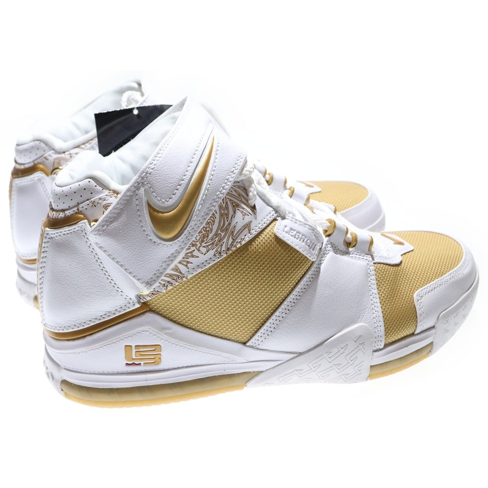 NIKE(ナイキ) ZOOM LEBRON 2 METALLIC GOLD/WHITE ズーム レブロン メタリック ゴールド ホワイト レースアップ ハイカットスニーカー US11/29cm DJ4892-100
