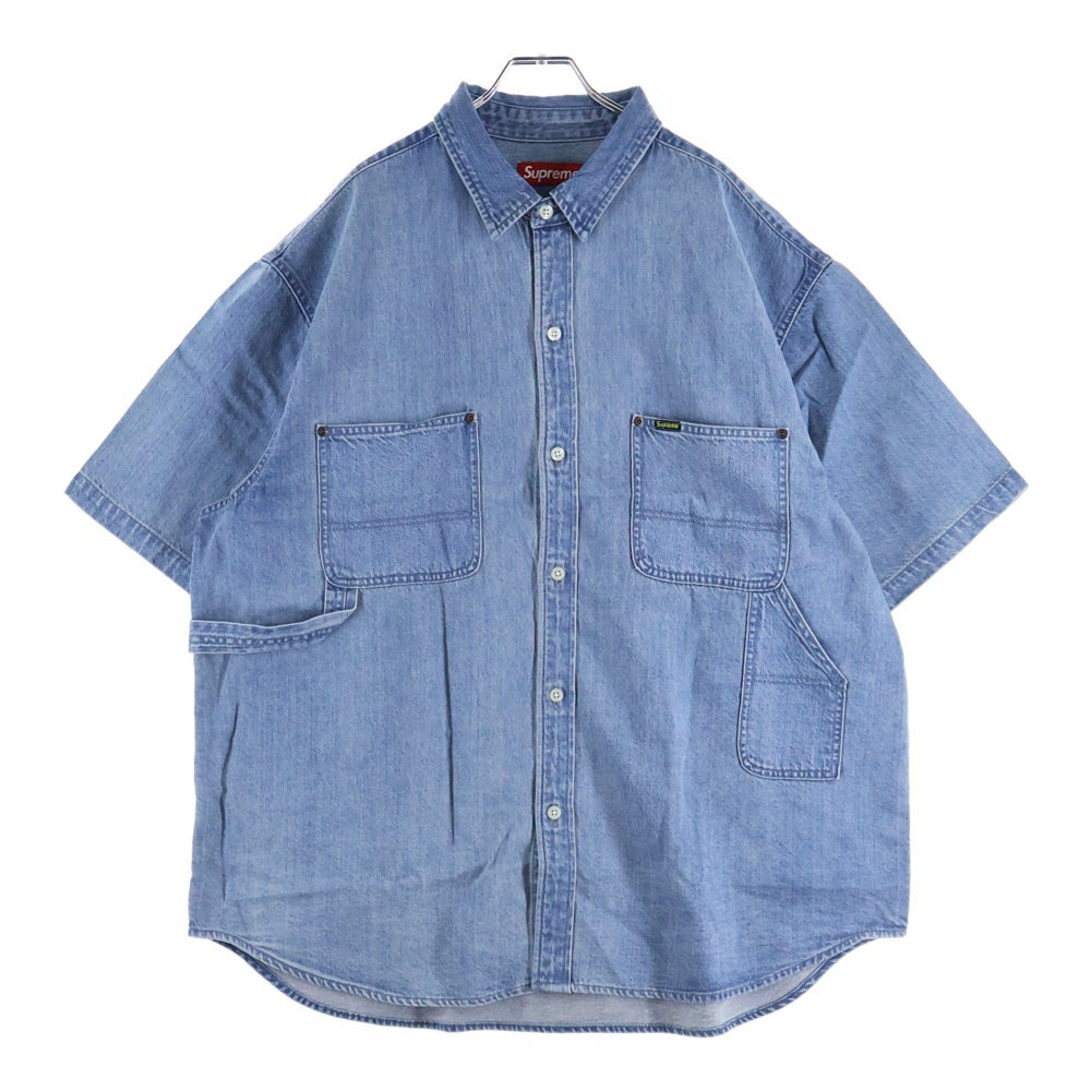 SUPREME(シュプリーム) 24SS Loose Fit S/S Denim Painter Shirt ルーズフィット デニム ペインター 半袖シャツ インディゴ