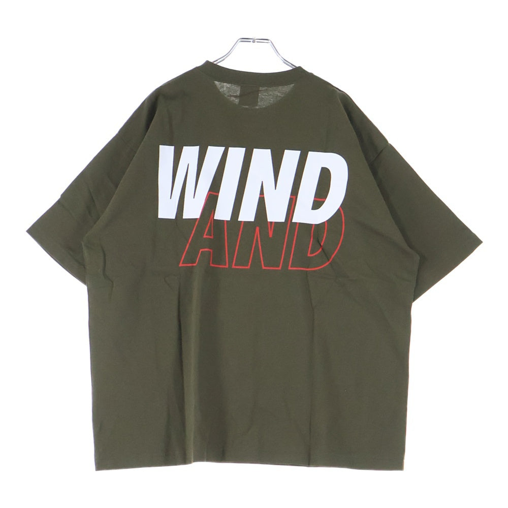 CHAMPION(チャンピオン) ×WIND AND SEA ウィンダンシー ロゴ エンブロイダリー ショートスリーブ ラグラン 半袖Tシャツ カットソー カーキ C8-Z355