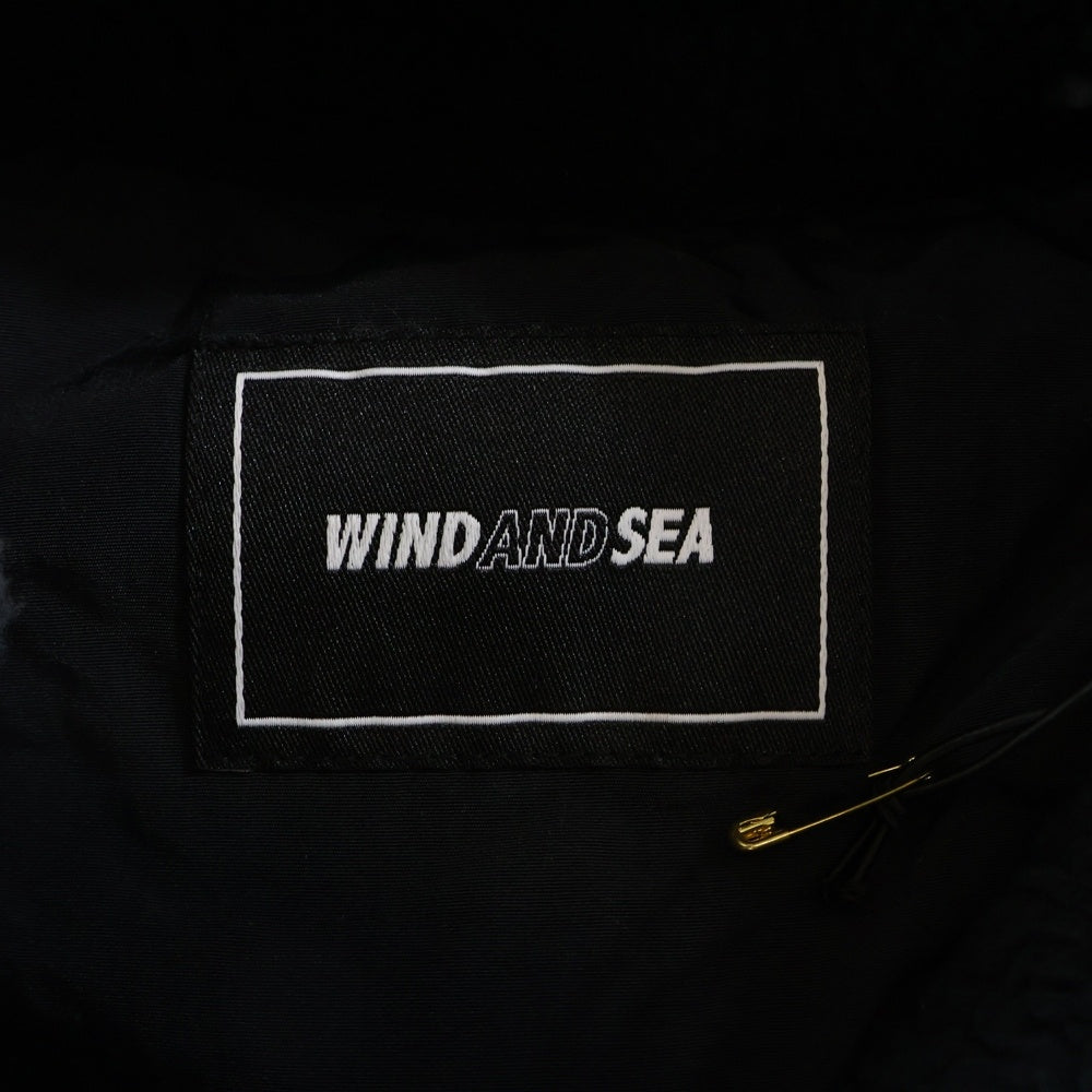 WIND AND SEA(ウィンダンシー) PALM TREE FLEECE JACKET パーム ツリー ジップアップ ボア フリースジャケット ブラック WDS-O-PMT-24-Q1-JK-02