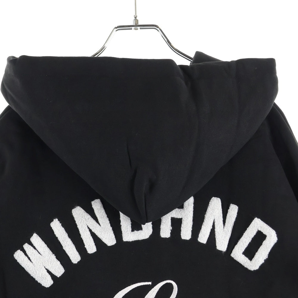 WIND AND SEA(ウィンダンシー) S-HOODIE パイル ロゴパッチ プルオーバー スウェット パーカー ブラック WDS-BYT-RS-03