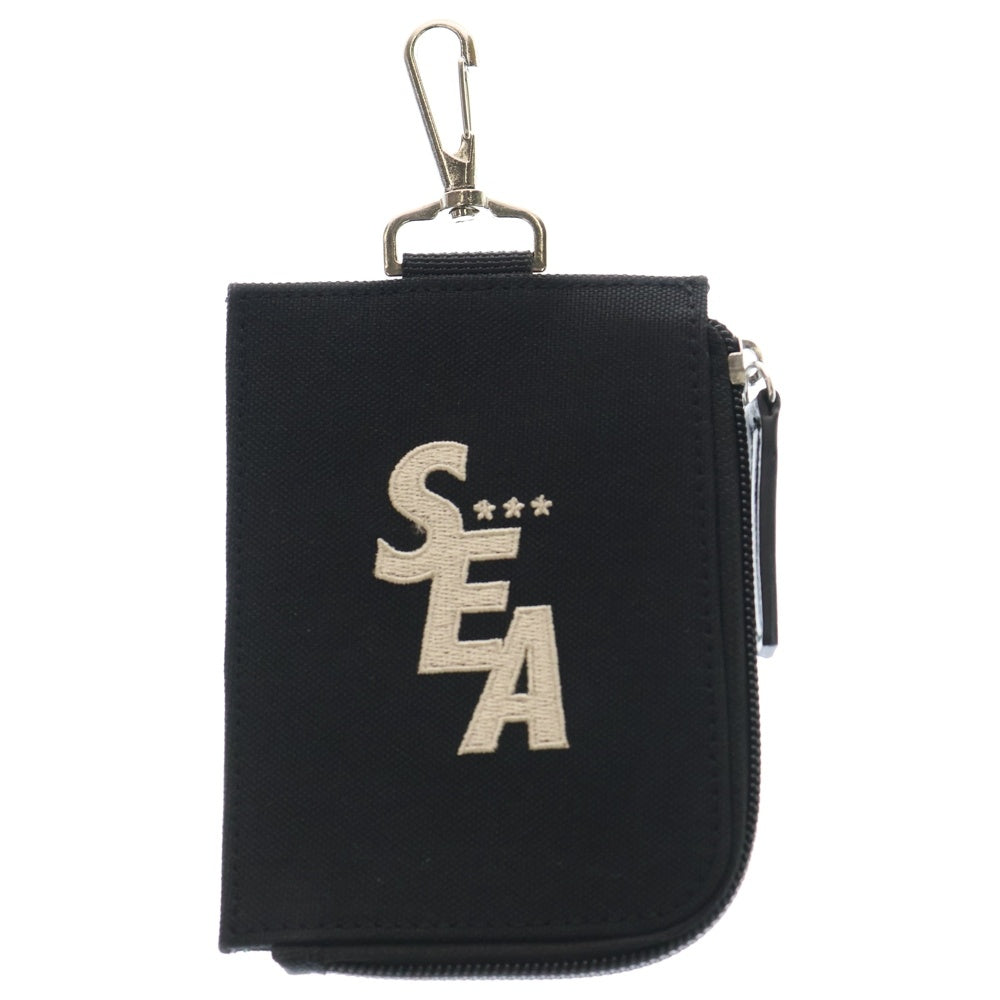 WIND AND SEA(ウィンダンシー) CARD POUCH ロゴエンブロイダリー カード ポーチ ブラック WDS-BYT-RS-16