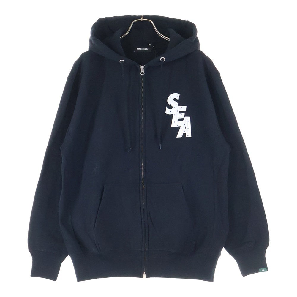 WIND AND SEA(ウィンダンシー) SDT DOT ZIPUP HOODIE ロゴエンブロイダリー ジップアップ スウェット パーカー WDS-CLC-2-13