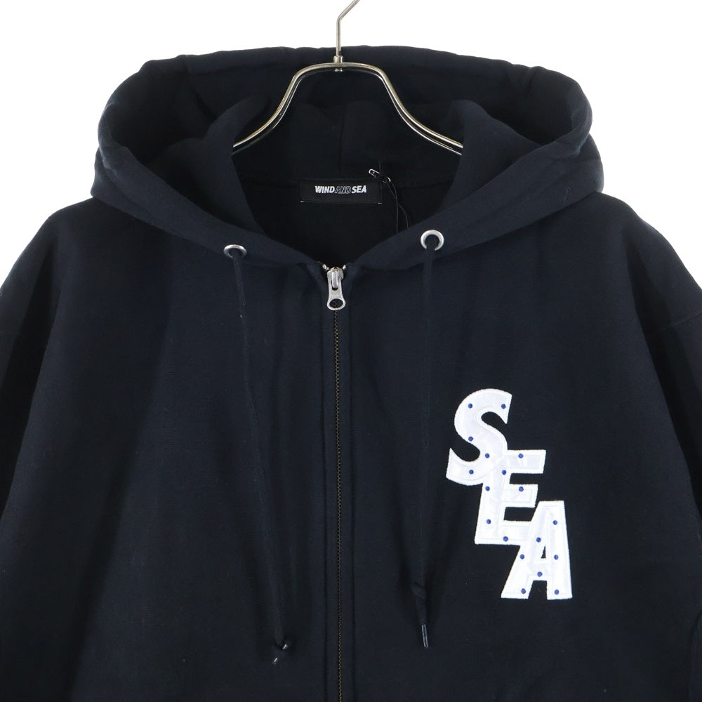 WIND AND SEA(ウィンダンシー) SDT DOT ZIPUP HOODIE ロゴエンブロイダリー ジップアップ スウェット パーカー WDS-CLC-2-13