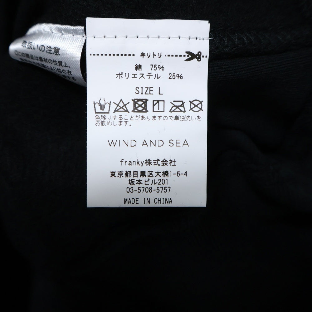 WIND AND SEA(ウィンダンシー) SDT DOT ZIPUP HOODIE ロゴエンブロイダリー ジップアップ スウェット パーカー WDS-CLC-2-13