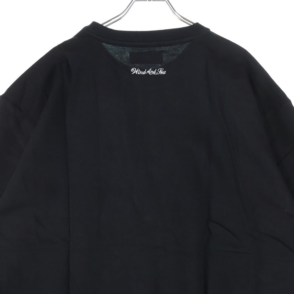 WIND AND SEA(ウィンダンシー) WDS BIGGER S/S TEE ビッグ ロゴ プリント クルーネック 半袖Tシャツ カットソー ブラック WDS-CS-369