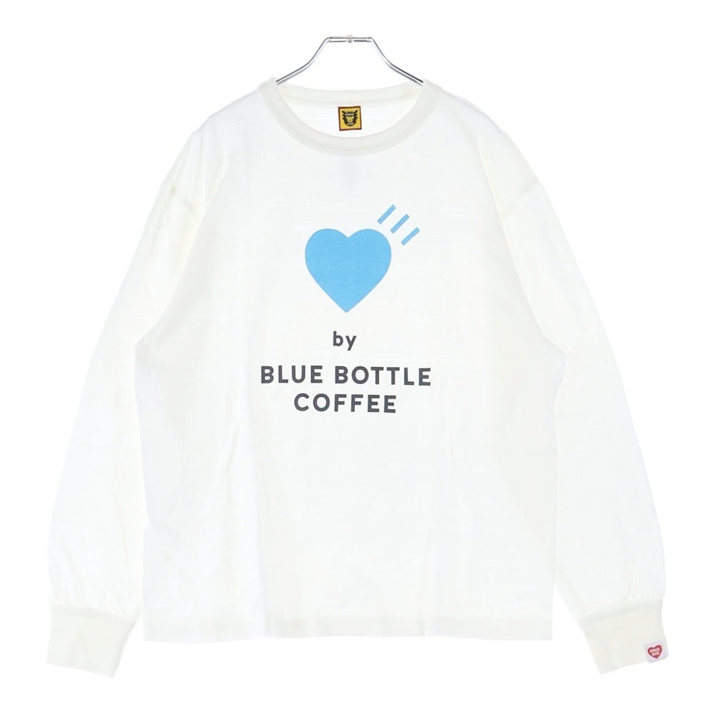 HUMAN MADE(ヒューマンメイド) Blue Bottle L/S Tee WHITE ブルーボトル プリント 長袖 カットソー Tシャツ ロンT ホワイト/ブルー XX22CS011 XL