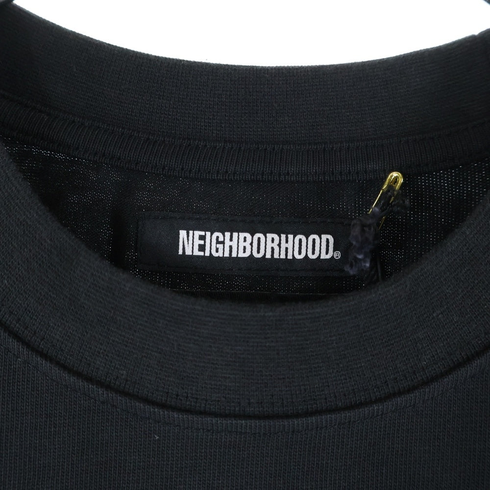 NEIGHBORHOOD(ネイバーフッド) 22AW ×WIND AND SEA HNWDS-02/C-TEE-SS ウィンダンシー ロゴプリント クルーネック 半袖Tシャツカットソー ブラック 221FRWSN-STM02S