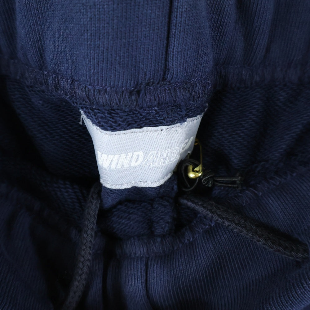 WIND AND SEA(ウィンダンシー) BEYOUTH ロゴ刺繍 スウェット パンツ ネイビー WDS-BYT-RS-09