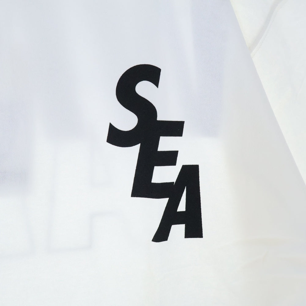 WIND AND SEA(ウィンダンシー) 22SS ロゴプリント カスタム クルーネック 半袖Tシャツ カットソー ホワイト WDS-Y&S2nd-01