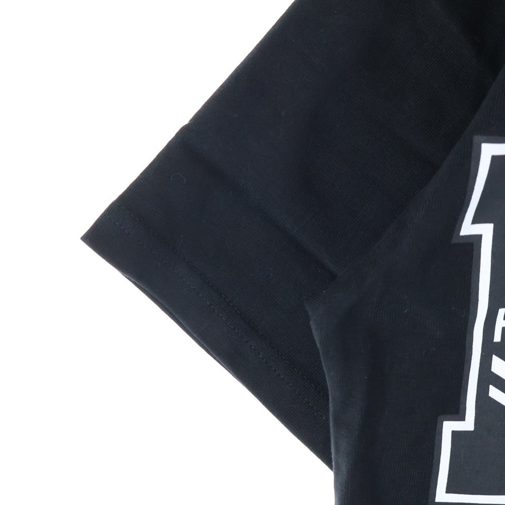 HYSTERIC GLAMOUR(ヒステリックグラマー) 20AW ×WIND AND SEA ウィンダンシー ロゴプリント クルーネック半袖Tシャツカットソー ブラック WDS-HYS-3-08