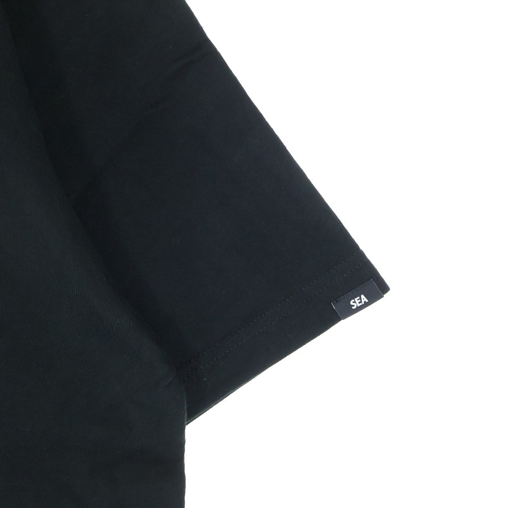 WIND AND SEA(ウィンダンシー) WILD&FREE CITY PHOTO TEE ワイルド アンド フリー フォトプリント クルーネック 半袖Tシャツ カットソー ブラック WDS-CS-357