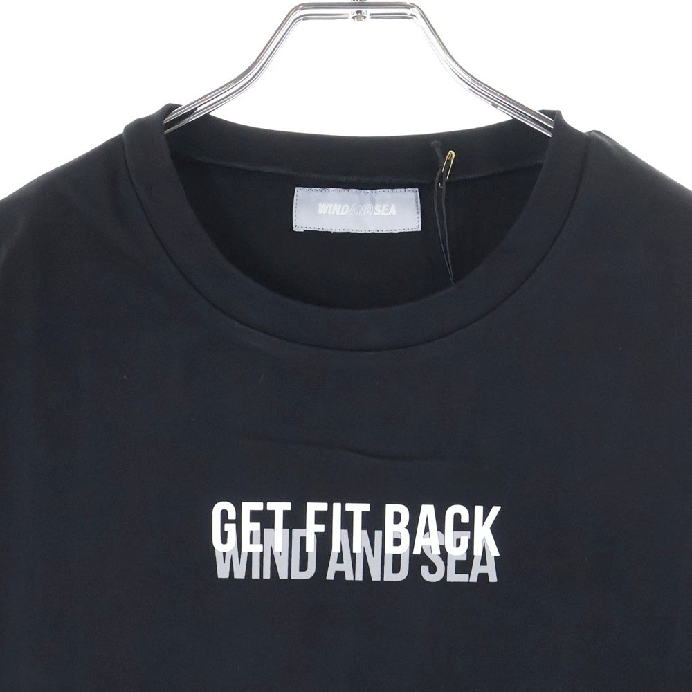 WIND AND SEA(ウィンダンシー) GET FIT BACK OVER H/S Top ゲットフィット バック プリント クルーネック オーバーサイズ 半袖Tシャツ カットソー ブラック WDS-GFB-03
