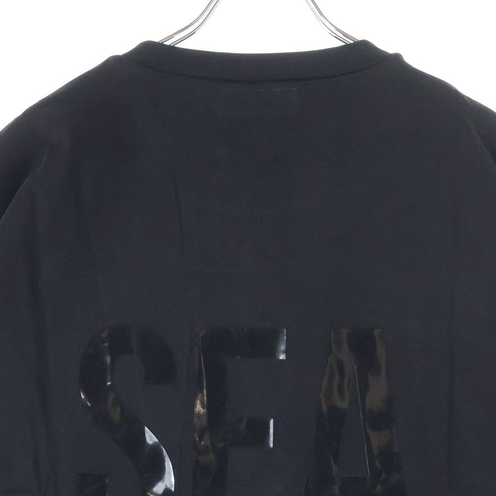 WIND AND SEA(ウィンダンシー) GET FIT BACK OVER H/S Top ゲットフィット バック プリント クルーネック オーバーサイズ 半袖Tシャツ カットソー ブラック WDS-GFB-03